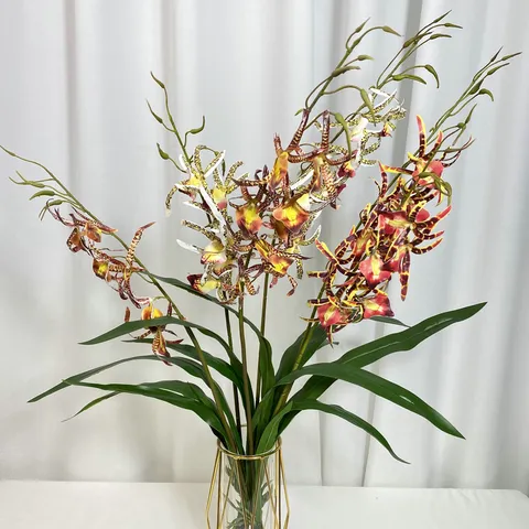 Artificial Spider Orchid Flower 3D Print Realistic Silk Orchid Branch For Home Hotel Wedding Decor