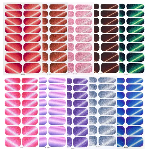 Cat Eye Nail Sticker Gradient Flash Nail Polish Film Art Decals Manicure DIY Beauty Accessories