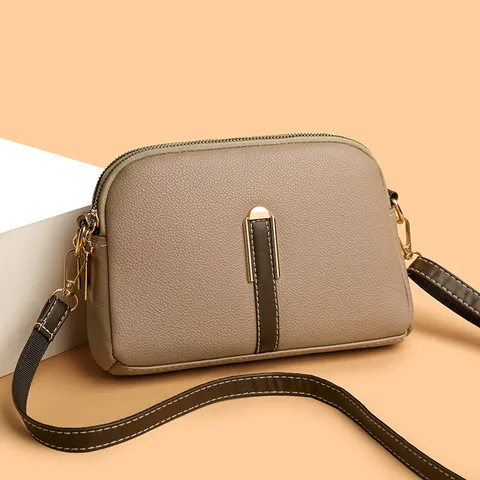 Borsa a Tracolla da Donna in Pelle a Conchiglia Colore a Contrasto Mini Custodia per Telefono Fibbia in Metallo Borsa Casual per Pendolarismo Quotidiano