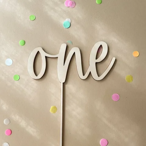INS Style Wooden Acrylic Cake Topper Letter Number Dessert Table Decorative Supplies For Kids Birthday Party