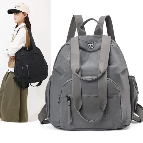 Multifunctionele Waterdichte Nylon Rugzak Grote Capaciteit Geïsoleerde Reistas Unisex School Laptoptas Geborduurde Casual Rugzak