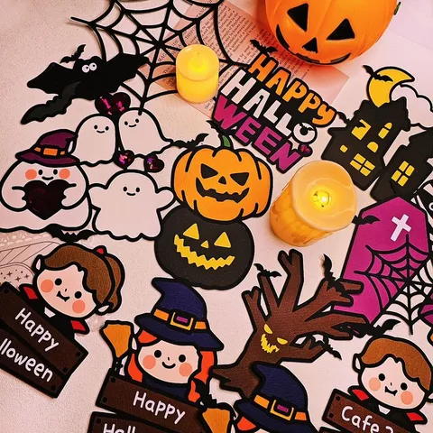 Adornos para Tarta de Halloween Calabaza Fantasma Fiesta Decoraciones Cake Toppers Cupcake Toppers