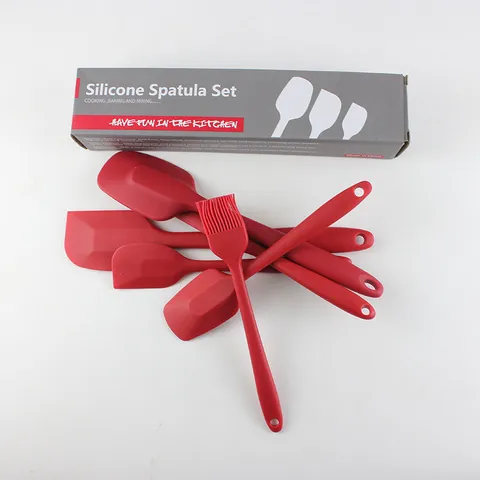 Silikon Küchenutensilien Hitzebeständiger Spatel Pinsel Backwerkzeuge Kuchencreme Schaber Küchen Kochgeräte