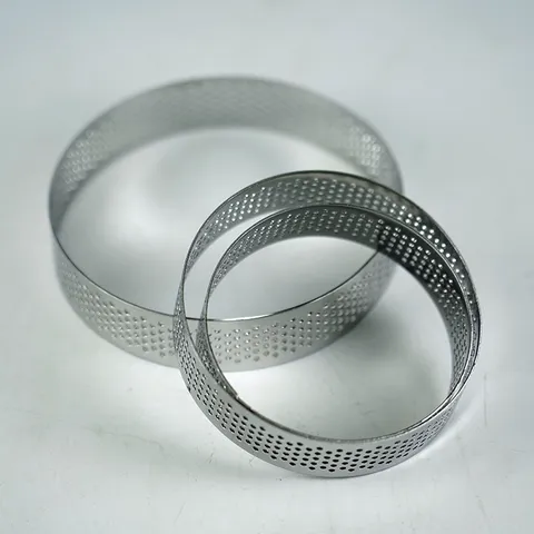 Cercle à Mousse Français en Acier Inoxydable Moule à Tarte au Fromage Outils de Cuisson Perforés