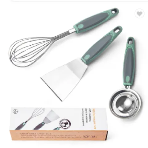 Ustensiles de Cuisine en Acier Inoxydable Outil de Pâtisserie Fouet à Œufs Séparateur de Blanc d'Œuf Spatule Set