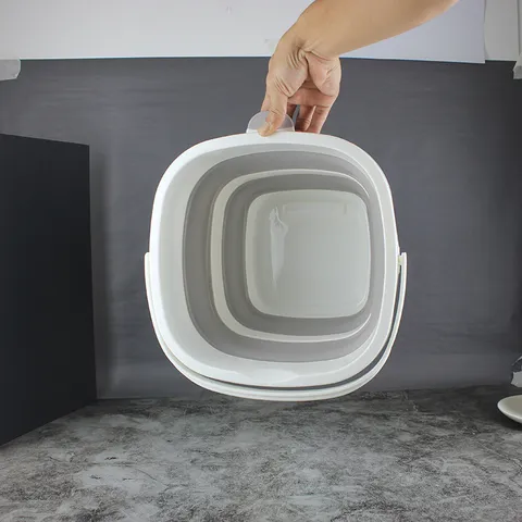 Seau Pliable Portable Conteniteur d'Eau Pliant Seau Télescopique Pour Lavage de Voiture Pêche en Plein Air Rangement Maison
