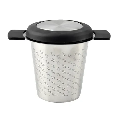 Diffuseur de Thé en Acier Inoxydable 304 Avec Poignées en Silicone et Couvercle Passoire à Thé en Maille Fine pour Tasse Théière