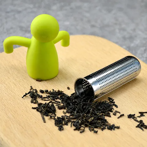 Infuseur à Thé Créatif Forme Humaine Acier Inoxydable Silicone Passoire à Thé Thé en Vrac Filtre à Thé Cuisine