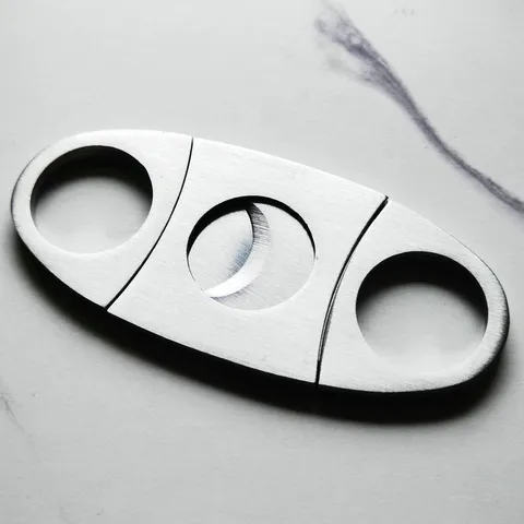 Stainless Steel Cigar Cutter Double Blade Portable Cigar Tool Manual Cutter for Men