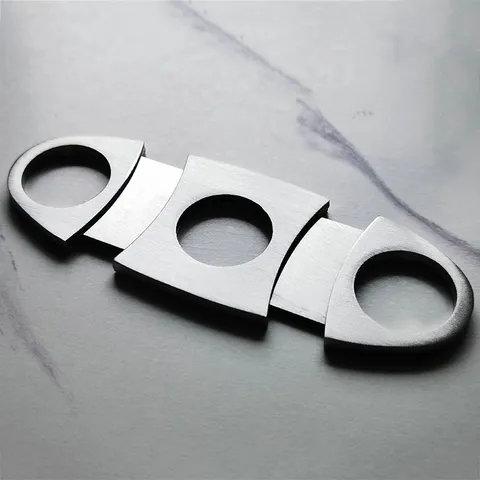 Stainless Steel Cigar Cutter Double Blade Portable Cigar Tool Manual Cutter for Men