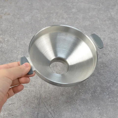 Embudo de Cocina de Acero Inoxidable de Gran Diámetro con Doble Oreja Filtro de Escoria de Aceite Dispensador de Vino