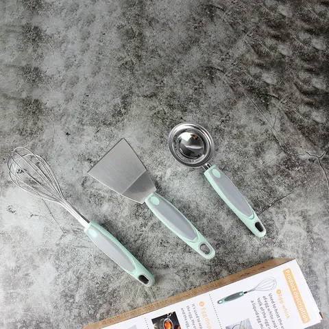 Ustensiles de Cuisine en Acier Inoxydable Outil de Pâtisserie Fouet à Œufs Séparateur de Blanc d'Œuf Spatule Set