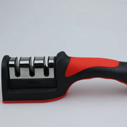 Aiguiseur de Couteau de Cuisine Manuel Portable Acier au Carbone Céramique Outil d'Affûtage Rapide Ménage Aiguiseur