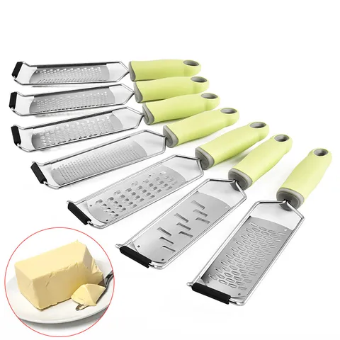 Multifunctional Stainless Steel Cheese Grater With PP Handle Lemon Zest Grater Coarse Fine Shredding Kitchen Slicer Tool