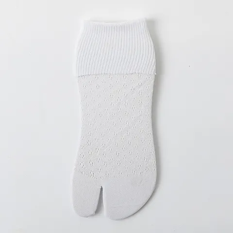 Calcetines de Dedo Separado para Mujer Transpirable Malla Nailon Media Pantorrilla Color Sólido Casual Diario Estilo Japonés