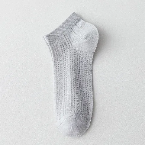Damen Reine Baumwolle Kurze Knöchelsocken Atmungsaktiv Mesh Sommer Dünn Einfarbig Lässig Unsichtbare Socken Täglich