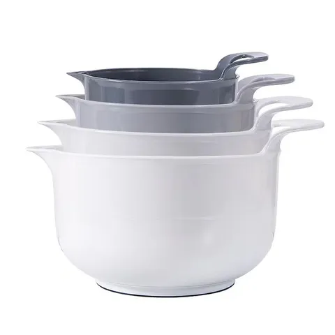 Bols à Mélanger en Plastique PP Avec Poignée Bol à Salade Emboîtable Cuisine Légumes Fruits Conteneur de Stockage