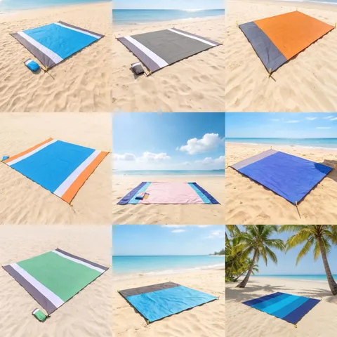 Outdoor Wasserdichte Tragbare Faltbare Picknickmatte Zweifarbige Camping Strandmatte Feuchtigkeitsbeständige Decke