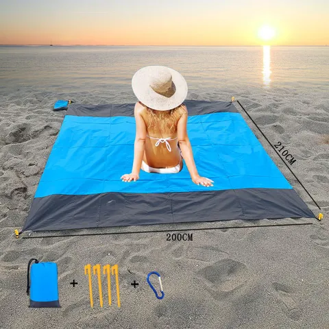 Draußen Wasserdichte Faltbare Picknickdecke Tragbare Feuchtigkeitsbeständige Strandmatte Kompakte Camping Reisedecke Mit Aufbewahrungstasche