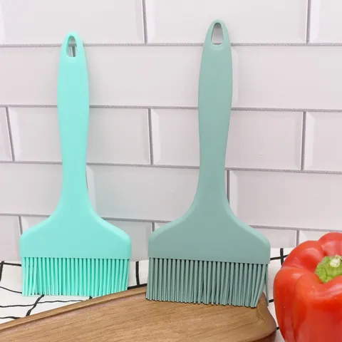 Wide Silicone Basting Brush Large Pastry Oil Brush Heat Resistant Kitchen BBQ Brush For Baking Grilling Pancake Cooking