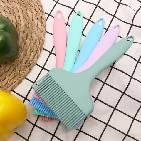 Wide Silicone Basting Brush Large Pastry Oil Brush Heat Resistant Kitchen BBQ Brush For Baking Grilling Pancake Cooking