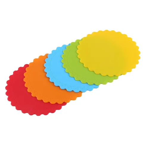 Silicone Pot Holder Heat Resistant Mat Non-Slip Table Trivet Flexible Kitchen Hot Pad Multi-shape Coaster Set