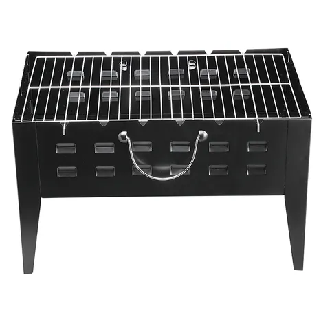 Grill à Barbecue au Charbon Pliable Portable Poêle de Cuisson en Métal pour Fête de Jardin à la Maison