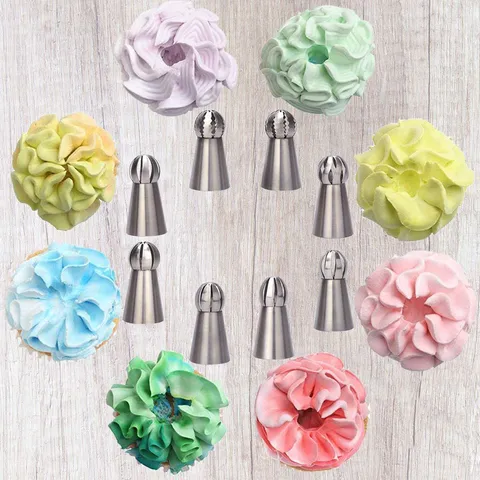 Stainless Steel Piping Tips Cake Decorating Kit With Silicone Pastry Bags Couplers And Cleaning Brush For Baking