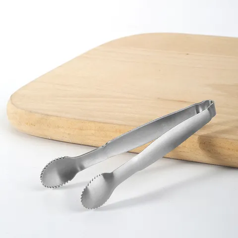 Thickened Stainless Steel Ice Tongs Small Sugar Tongs Metal Food Clip Kitchen Bar Cooking Serving Tool