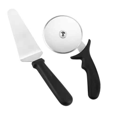 Roestvrij Stalen Pizzasnijder Wiel En Pizzaspatel Bakgereedschap Keuken Gadget Metalen Pizzames Voor Gebak