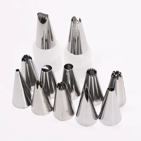 Stainless Steel Piping Tips And Converters Baking Tool Set Cake Decorating Kit Pastry Nozzles For Kitchen Baking