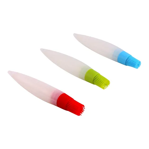 Silicone Oil Bottle Brush With Lid Heat Resistant Basting Brush For Kitchen Baking Barbecue Cooking Pastry Tool