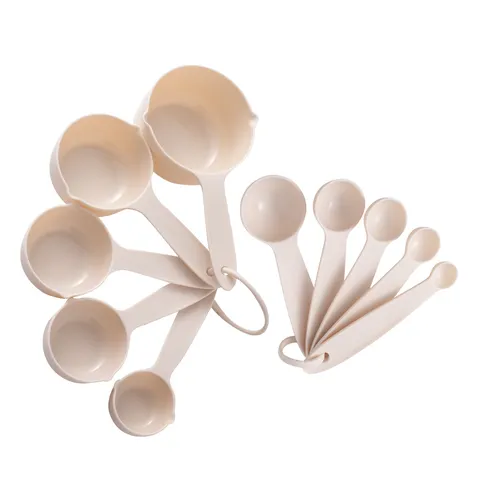 Strumenti da Cucina per Cottura Set di Misurini e Cucchiai Gadget da Cucina in Plastica PP con Beccuccio Versatore