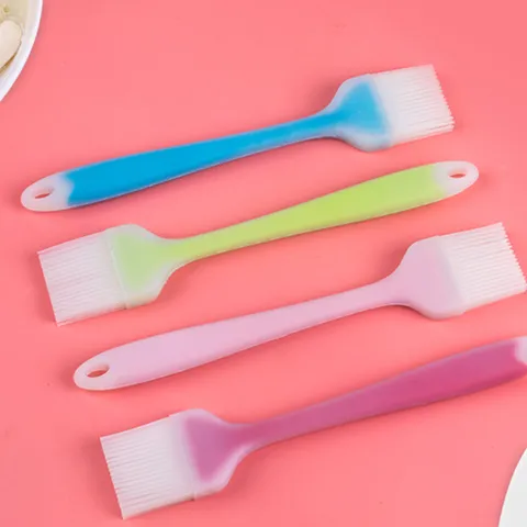 Large Translucent Silicone BBQ Basting Brush Set One Piece Kitchen Baking Pastry Oil Brush Heat Resistant Cooking Tool