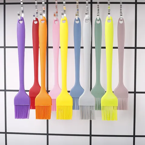 Silicone Pastry Brush BBQ Basting Brush Heat Resistant One-Piece Seamless Oil Brush For Kitchen Baking Cooking Tool