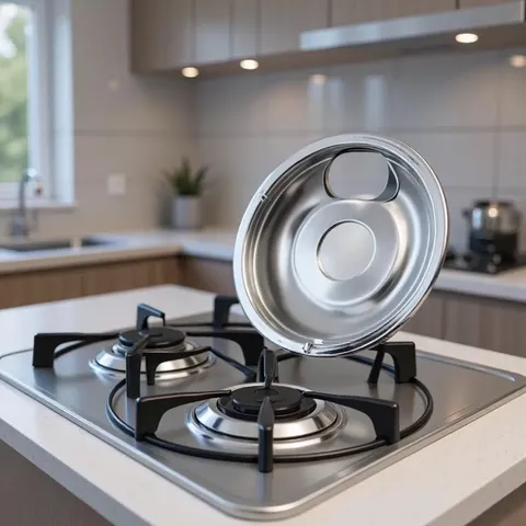 Stainless Steel Gas Stove Drip Pans Burner Covers Round Range Hob Catchers Kitchen Cookware Replacement Parts Set