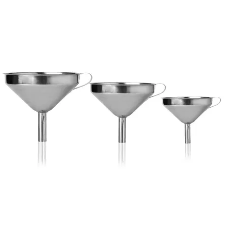 Ensemble d'Entonnoir de Cuisine en Acier Inoxydable avec Filtre Amovible Métal Brossé Distributeur de Liquide Huile Vin Outil de Cuisine