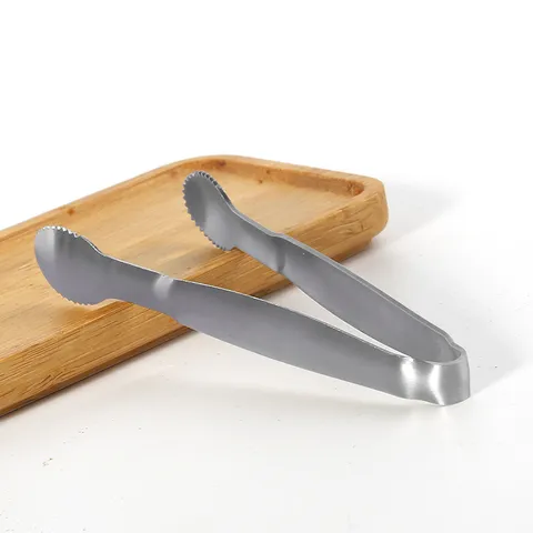 Thickened Stainless Steel Ice Tongs Small Sugar Tongs Metal Food Clip Kitchen Bar Cooking Serving Tool