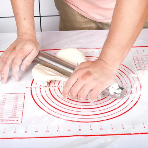 Silicone Kneading Mat Non-Stick Baking Pastry Mat With Measurement Scales Kitchen Baking Tool