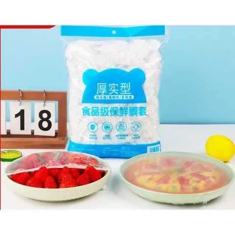 Couvercle de Conservation Fraîcheur pour Aliments Jetable Film Plastique Housses de Bol Élastiques Housse de Rangement de Cuisine