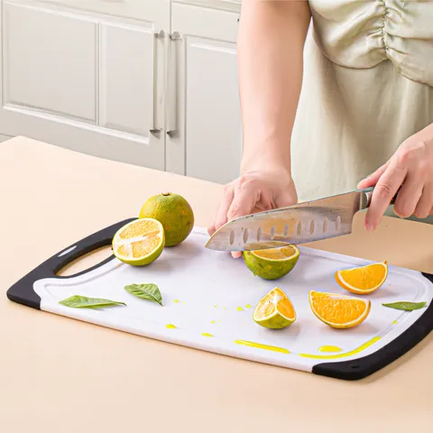 Kitchen Plastic Cutting Board Set Non Slip Chopping Board With Handle Hanging Hole For Vegetable Fruit Meat Home Kitchen Use