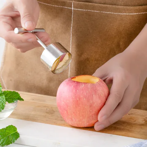 Stainless Steel Fruit Corer Apple Pear Core Remover Kitchen Tool Heavy Duty Metal Pitter With Ergonomic Handle For Home Cooking