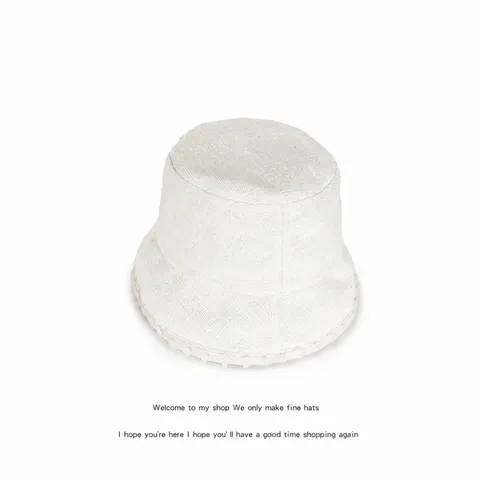 Unisex Βαμβακερό Καπέλο Bucket Καλοκαιρινό Casual Φαρδύ Γείσο Αντιηλιακή Προστασία Μαύρο Λευκό Μονόχρωμο Μόδα Ταξίδι σε Εξωτερικό Χώρο