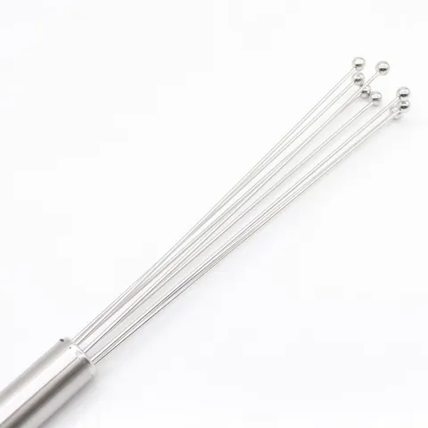 Edelstahl Sphärischer Draht Schneebesen Eierschläger Backwerkzeug Küchenhelfer Metallkugel Eirührer Kochutensil