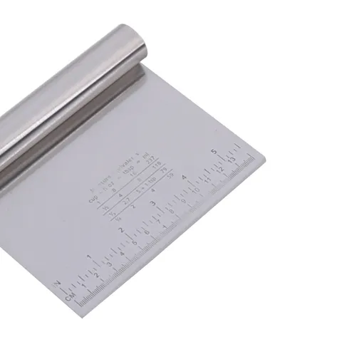 Stainless Steel Bench Scraper And Food Chopper Dough Cutter With Measurement Scale Baking Tool For Kitchen