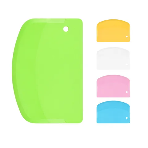 Plastic Dough Scraper Flexible Pastry Cutter Cake Smoothing Tool For Kitchen Baking Accessories Daily Use