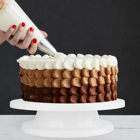 White Plastic Cake Turntable Rotating Cake Stand Revolving Decorating Stand Cake Decorating Supplies Baking Tools