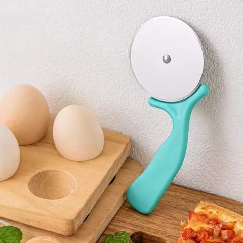 Cortador de Pizza de Acero Inoxidable con Mango de Plástico Diseño Ergonómico Hoja Afilada para Cocina Horneado Rebanado