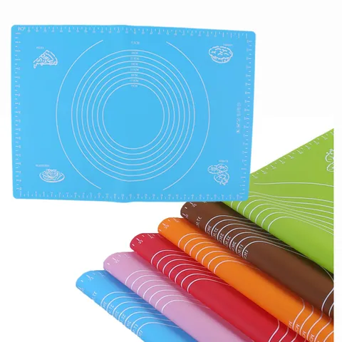 Silicone Kneading Mat Non Slip Pastry Rolling Dough Mat With Measurement Scale Baking Mat For Kitchen Baking Tool