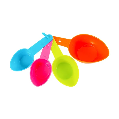 Ensemble de Tasses et Cuillères à Mesurer en Plastique Outils de Mesure de Pâtisserie Colorés Pelle à Farine Accessoires de Cuisine